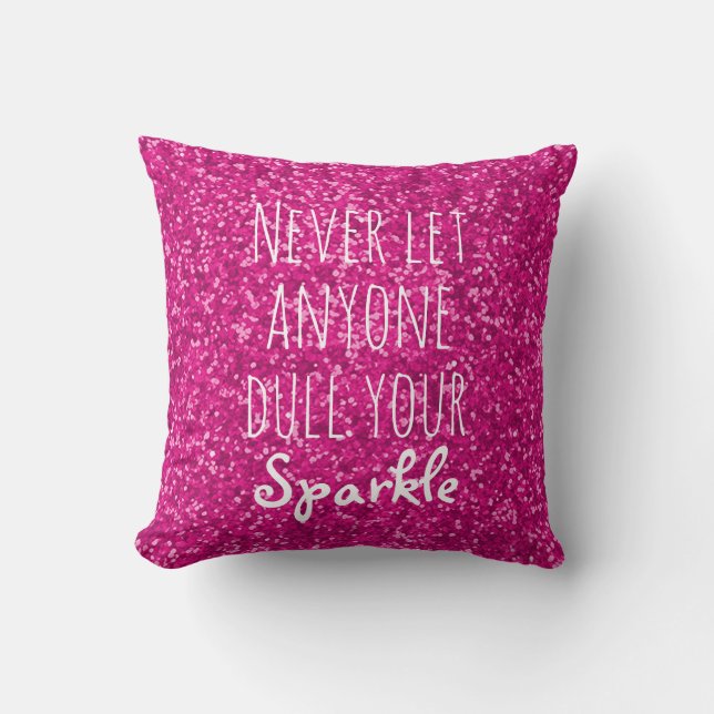 Coussin Le rose | n'a jamais laissé n'importe qui (Recto)