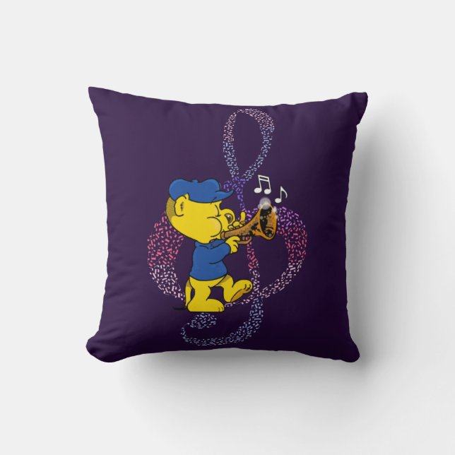 Coussin Le Rumpus Musical de Ferald ! Lancer l'oreiller (Recto)