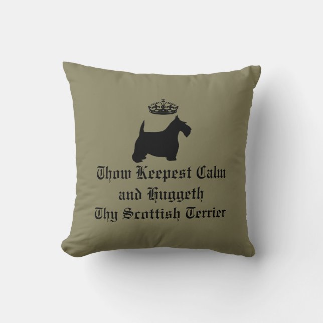 Coussin Le Scottie gardent le calme votre couleur (Recto)