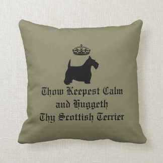 Coussin Le Scottie gardent le calme votre couleur