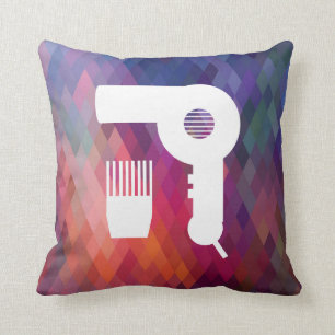 Coussin Le sèche-cheveux balaye le pictogramme
