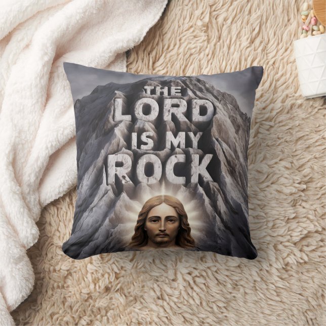Coussin Le Seigneur Est Mon Rocher : Psaume 18:2 (Couverture)