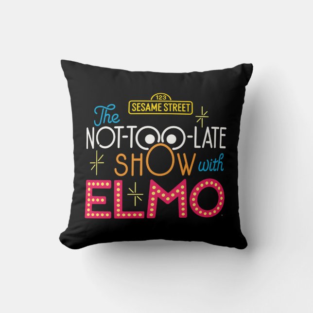 Coussin Le show pas trop tard avec Elmo (Recto)