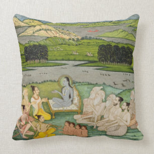 Coussin Le Shuku sage Deva s'adressant au Roi Parikshit et