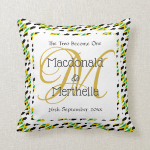 Coussin Le SOUVENIR deux de MARIAGE de la JAMAÏQUE