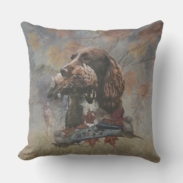 Coussin Le Sprocker Spaniel, L'art des chiens d'armes (Recto)