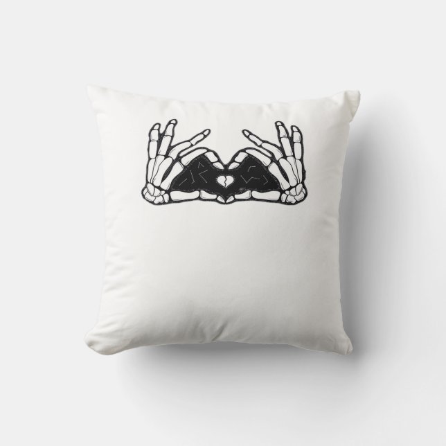 Coussin Le Squelette Met La Tête D'Un Coeur (Recto)