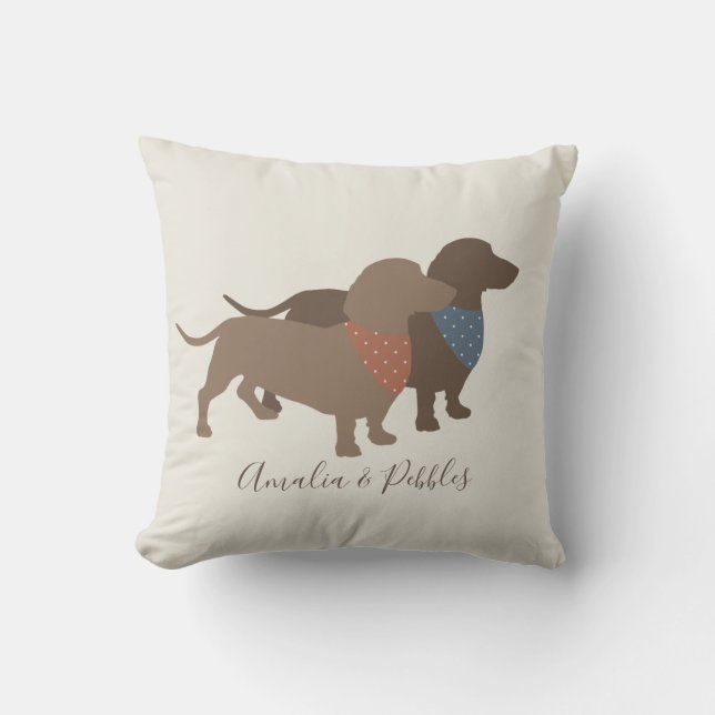 Coussin Le teckel de Minimalistic silhouette et a (Recto)