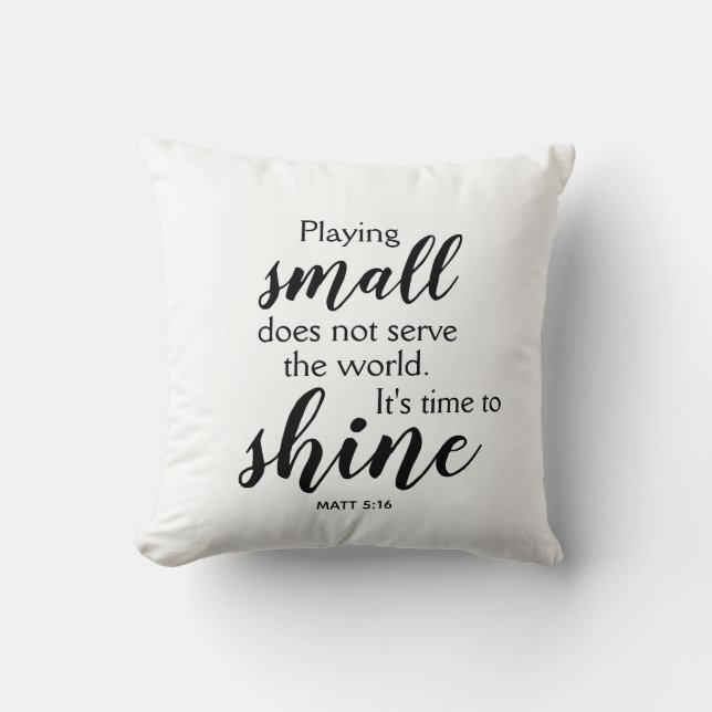 Coussin LE TEMPS DE FAIRE ÉTAT D'UN chrétien motivationnel (Recto)
