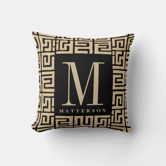 Coussin Le tissu de Kuba a inspiré le monogramme de (Recto)