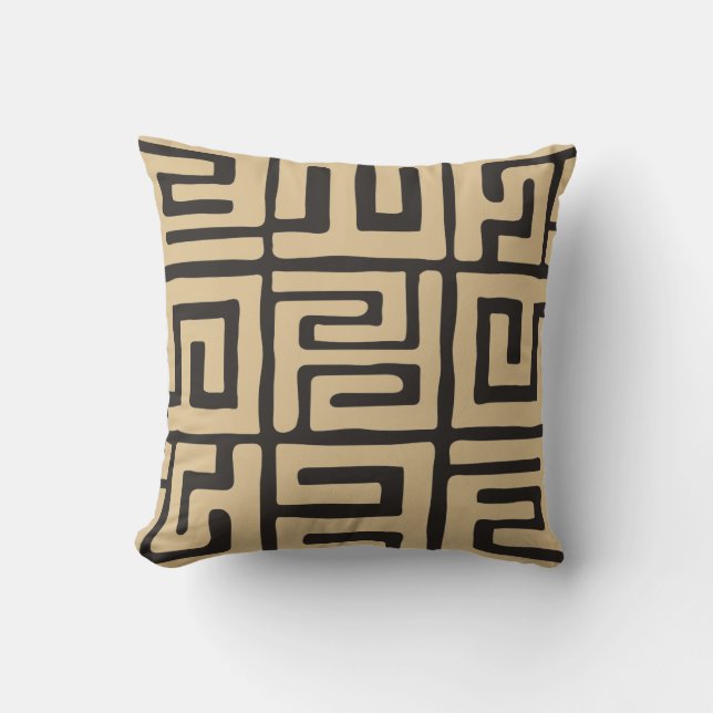 Coussin Le tissu géométrique de Kuba a inspiré le ton de (Recto)