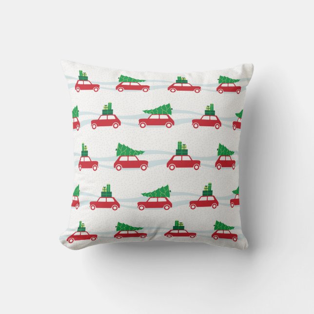 Coussin Le trafic de Noël de Mini Cooper (Recto)