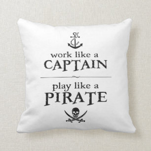 Coussin Le travail comme un capitaine, jeu aiment un