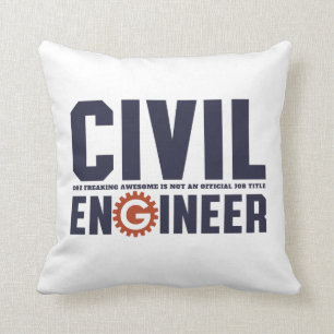 Coussin Le travail drôle d'ingénieur civil d'humour