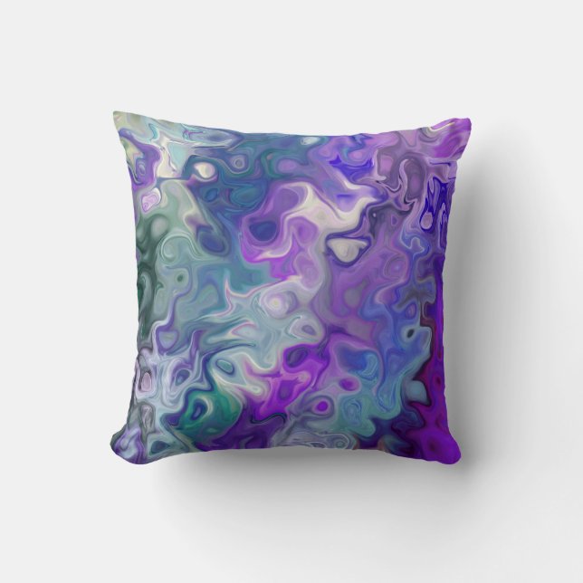 Coussin Le violet de rêve paisible tourbillonne le abstrai (Recto)