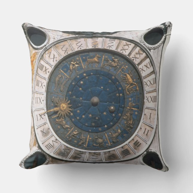 Coussin Le visage d'or et d'horloge d'émail, conception (Recto)