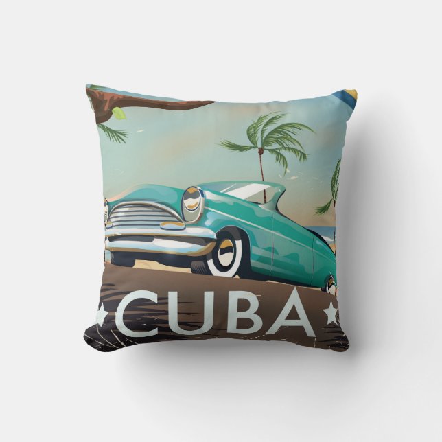 Coussin Le Voyage de Cuba (Recto)