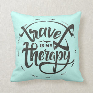 Coussin Le voyage est ma thérapie