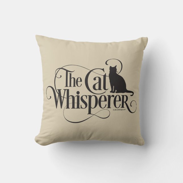 Coussin Le Whisperer de chat (Recto)