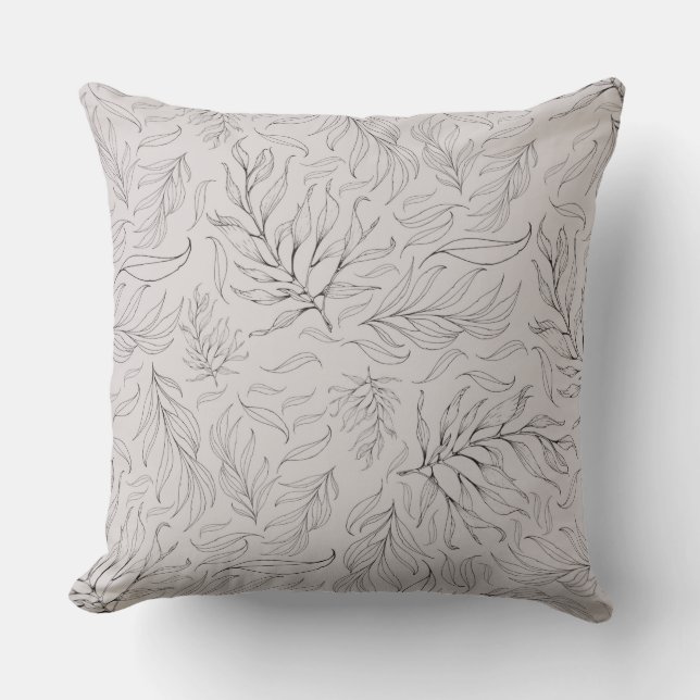 Coussin Leaf Dessiner de luxe (Recto)