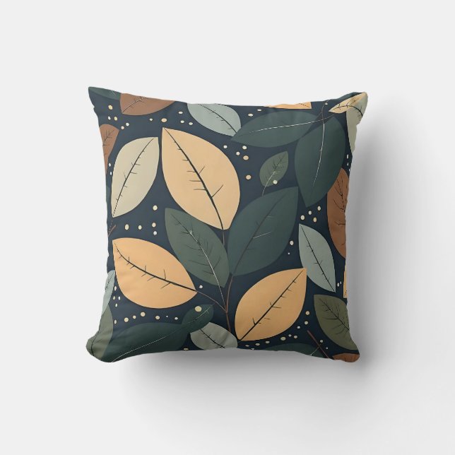 Coussin Leaf print cushion (Recto)
