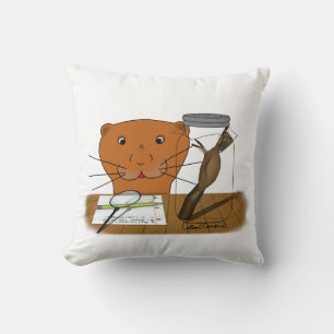 Coussin L'école à la maison Oliver Le Otter - Le Cocon
