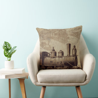 Coussin Lecteur de train vintage