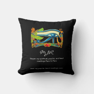 Coussin Lecteur psychique avec logo Mystic Eye of Horus