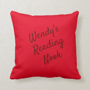 Coussin Lecture de Nook Cushion, Rouge Vibrant