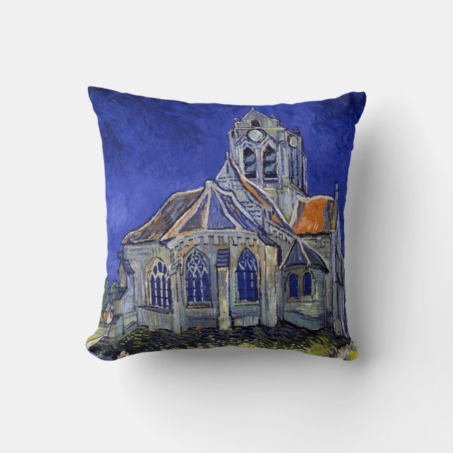 Coussin L'église d'Auvers, Van Gogh (Recto)