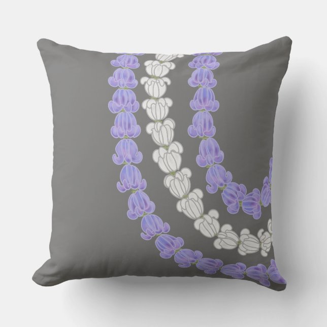Coussin lei de fleur de couronne imprimée hawaïenne (Recto)