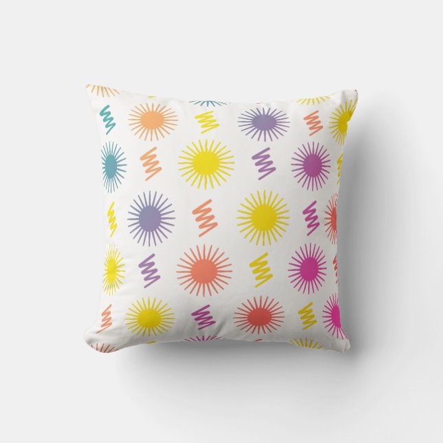 Coussin L'élégance de la nature Arc-en-ciel botanique (Recto)
