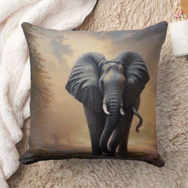 Coussin L'éléphant africain - Le roi (Couverture)