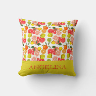 Coussin Lemon citrus yellow Pattern 