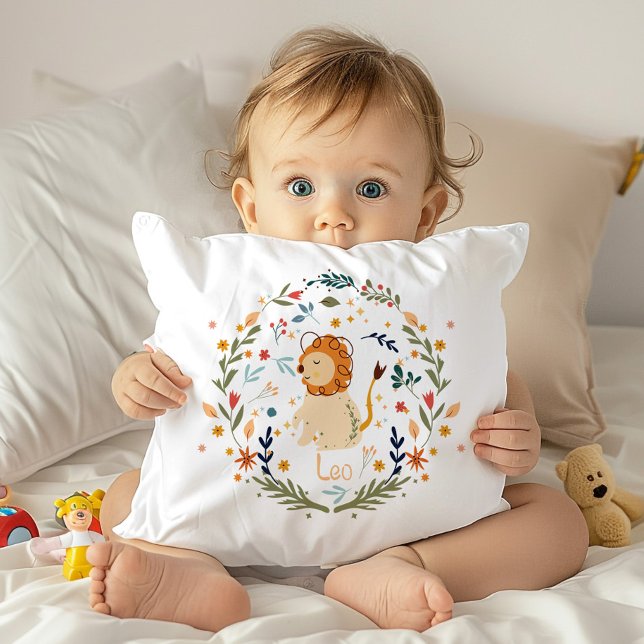 Coussin Leo Baby, Zodiac Nursery Decor (Créateur téléchargé)
