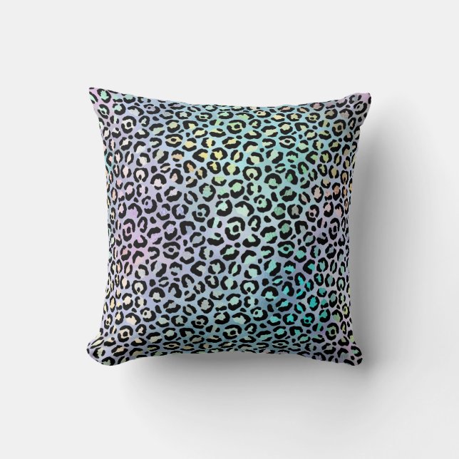 Coussin *~* Leopard Arc-en-ciel Poster de animal points no (Recto)