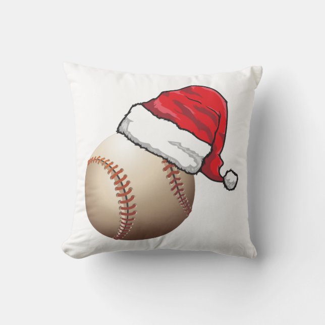 Coussin Leopard de baseball de Noël (Recto)