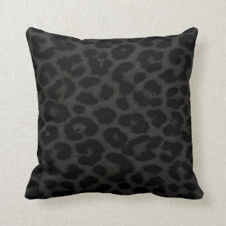 Coussin Léopard de charbon de bois
