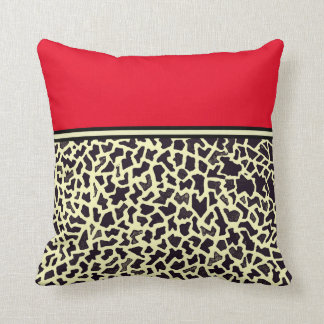 Coussin Leopard de Crème rouge
