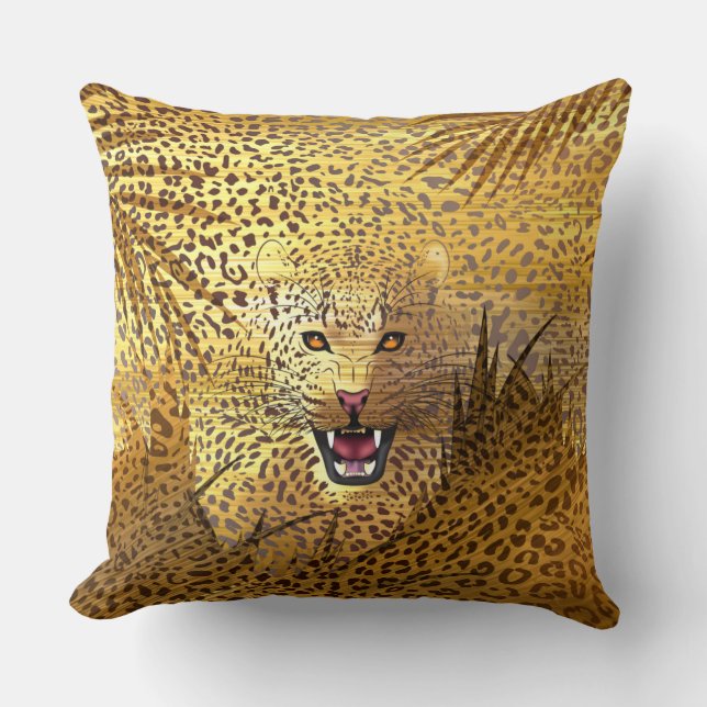 Coussin Léopard Territoire 1 (Recto)