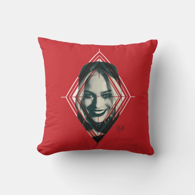 Coussin L'équipe du suicide | Harley Quinn Diamond Target (Recto)