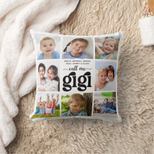 Coussin Les 8 photos modernes de Collage de noms m'appelle
