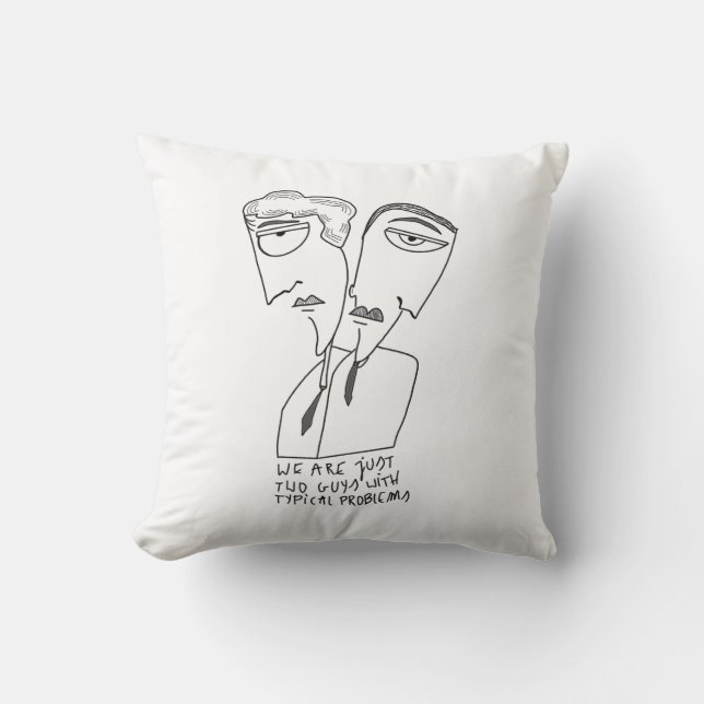 Coussin Les amis amis amis cadeau cubisme style noir (Recto)