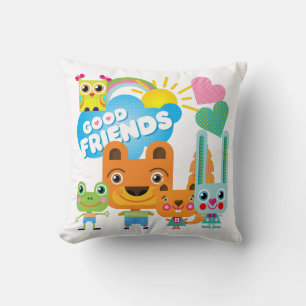 Coussin Les animaux bons amis