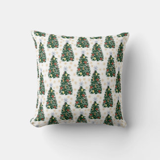 Coussin Les arbres de Noël-Festive vacances