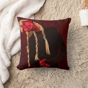 Coussin "Les Blonds Comme Rouge" Portrait d'un extraterres