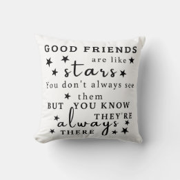 Coussin Les Bons Amis Sont Comme Les Étoiles : Amitié Cita