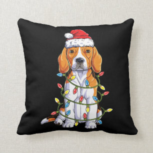 Coussin Les cadeaux de Noël des Beagles Père Noël