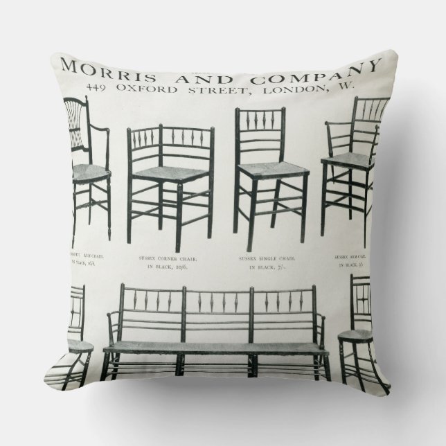 Coussin Les chaises Précipitation-Assises par Sussex, (Recto)
