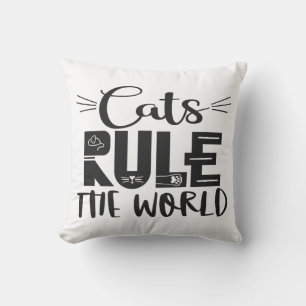 Coussin Les chats dominent le monde des chuchotements à la